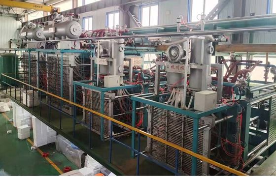 नवोन्मेषी भाप और मोल्डिंग प्रौद्योगिकी ईपीएस फोम फिश बॉक्स के लिए फोम आकार मोल्डिंग लाइन